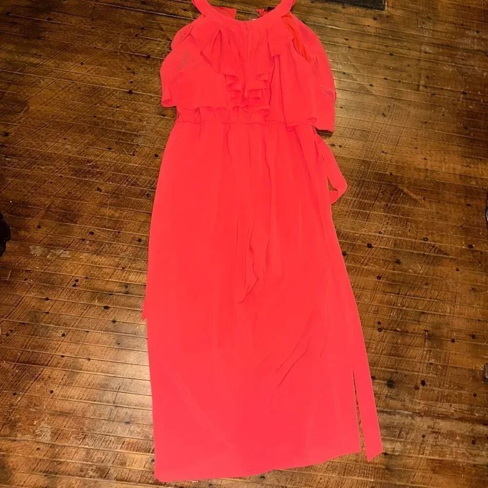Lane Bryant 28 sleek red wide leg one piece jumpsuit